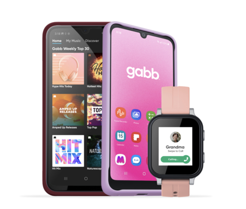 Gabb is featuring the Phone 4, Phone 4 Pro, Gabb Watch 3e and the Gabb Music streaming services at CES 2025 (Photo: Business Wire)