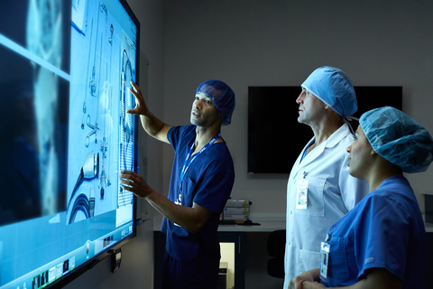 KARL STORZ has acquired the medical business of T1V, its partner in manufacturing the CollaboratOR portfolio of large-format interactive touch displays, designed to empower surgical teams with real-time clinical data and images to enhance collaboration and streamline workflows. (Photo: Business Wire)