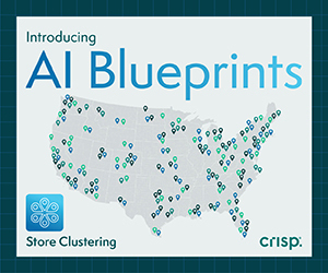 Crisp AI Blueprints Store Clustering example (Graphic: Business Wire)