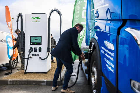 Autel's MaxiCharger DH480 powers heavy-duty EVs at Groen Goud Biervliet (Photo: Business Wire)