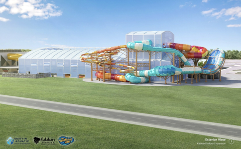 Rendering of exterior view of new indoor waterpark expansion of Kalahari Resorts and Conventions in the Wisconsin Dells. (Photo: Business Wire)