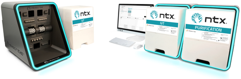 original NTx announced the full commercial availability of NTxscribe®, a benchtop, continuous flow RNA in vitro transcription (IVT) and purification system that brings cost effective and scalable RNA manufacturing to the market. (Photo: Business Wire)