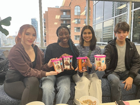 2024 Youth of The Year Finalists Enjoy Baskin-Robbins Ice Cream. PHOTO: BGC Canada.