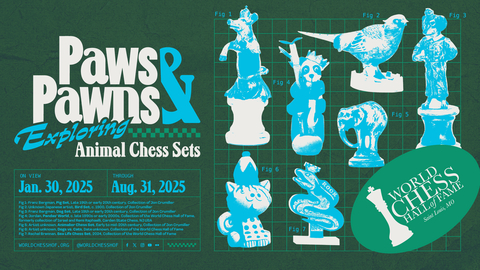 The World Chess Hall of Fame (WCHOF), the leading chess cultural center in the country, is proud to announce “Paws and Pawns: Exploring Animal Chess Sets,” a whimsical and engaging exhibition that showcases more than 50 animal-themed chess sets from around the globe. (Photo: Business Wire)