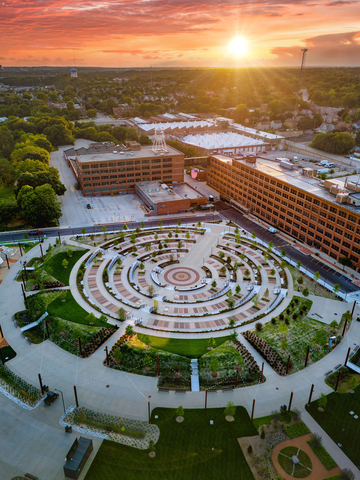 Located on the Harley-Davidson headquarters campus on the west side of Milwaukee, Davidson Park transformed what was a large employee parking lot into a signature neighborhood amenity that also has the functional use of capturing up to 225,000 gallons of stormwater after every rain event. (Photo: Business Wire)