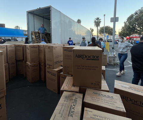 Ideal Living donates 500 air purifiers to wildfire-affected communities in Los Angeles (Photo: Business Wire)