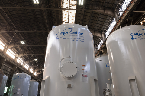 Photo courtesy of Calgon Carbon: Calgon Carbon provides granulated activated carbon (GAC) equipment and activated carbon for PFAS removal. The AquaKnight GC series is engineered for drinking water treatment.