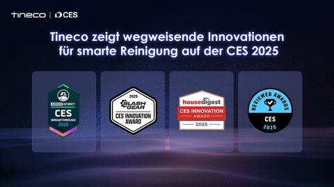 Tineco Earns Top Honors and Redefines Smart Cleaning at CES 2025 (Graphic: Business Wire)