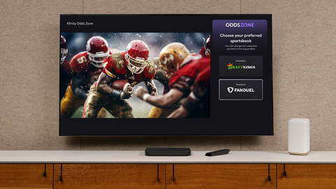 Comcast adds sports betting odds from FanDuel into Xfinity Odds Zone on Xfinity X1 (Graphic: Business Wire)