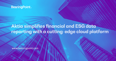 BearingPoint assisted Aktia in implementing Workiva, a cloud-based document and data collaboration tool, to streamline financial and ESG reporting and improve collaboration. (Graphic: Business Wire)