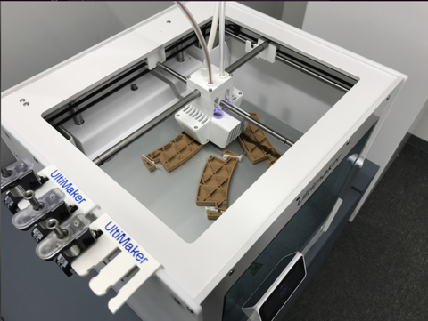 1,938 meticulously crafted “hozo” joints are printed on Ultimaker S series printers completing approximately 4,000 hours of printing to bring the project to life. (Photo: Business Wire)