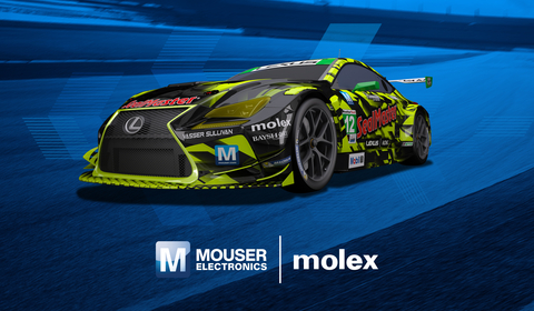 Mouser is teaming up again with valued manufacturer partner Molex to sponsor the Vasser Sullivan Lexus Racing Team for the 2025 IMSA season. The season kicks off January 17-19 with the Roar Before the Rolex at Daytona International Speedway in Florida, followed by the 2025 Rolex 24 at Daytona, January 23-26. (Photo: Business Wire)