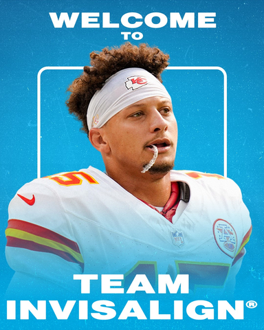 Patrick Mahomes, quarterback for the National Football League’s Kansas City Chiefs, has joined the Invisalign Smile Squad as an ambassador for the brand. As part of the multi-year agreement, Patrick will share his Invisalign treatment experience with fans in a multi-channel campaign. (Photo: Business Wire)