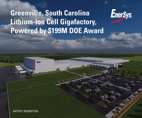 Artist Rendition of Greenville, SC Lithium-ion Cell Gigafactory. (Graphic: Business Wire)