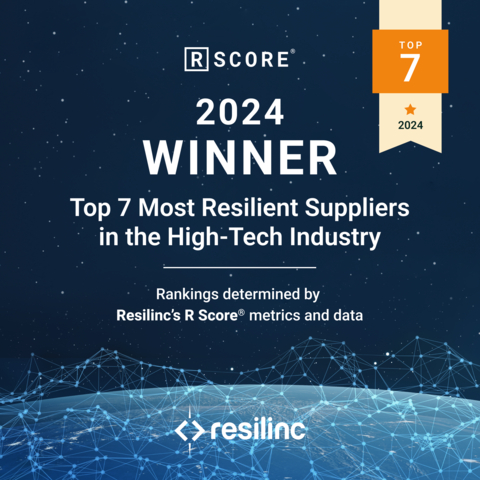 For the third year in a row, intelligent power management company Eaton was ranked in the top 10 of Resilinc’s Top 30 Most Resilient Suppliers to the high-tech industry. (Graphic: Business Wire)