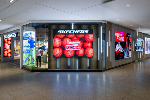 Skechers has launched the Company’s first Skechers Performance store at West Edmonton Mall in Canada—an experiential retail space complete with half-courts and the brand’s extensive offering including its renowned basketball, running, golf, soccer and pickleball technologies. (Photo: Business Wire)