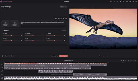 original The neural frames visual synthesizer, allowing the creation audio-reactive AI visuals. (Graphic: Business Wire)