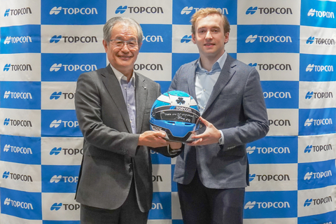 Topcon Corporation President and CEO Takashi Eto (Left) with James Roe (Right). (Photo: Business Wire)