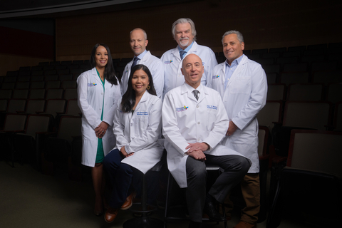 Children's Hospital Los Angeles doctors advancing cell and gene therapy pediatric care. Front row (left to right): Leigh Maria Ramos-Platt, Alan S. Wayne. Back row (left to right): Paibel Aguayo-Hiraldo, Aaron Nagiel, Thomas J. Coates, Guy A. Young. (Photo: Business Wire)
