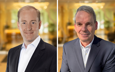 Patrick Merrin (left), newly appointed chief operations officer, and Peter Fjellman, newly appointed chief financial officer, for Compass Minerals (<a href=