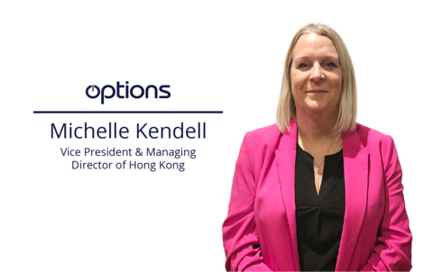 Options Announces Promotion of Michelle Kendell to Vice President and Managing Director of Hong Kong (Graphic: Business Wire)