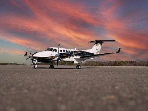 A Beechcraft 350 painted by flyExclusive, which was named a winner of the 2025 Sherwin-Williams Aerospace Coatings calendar contest. (Photo: Business Wire)