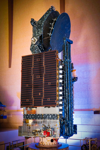 SXM-9 spacecraft in Maxar Space Systems' Palo Alto Facility prior to launch. (Image credit: Maxar Space Systems)