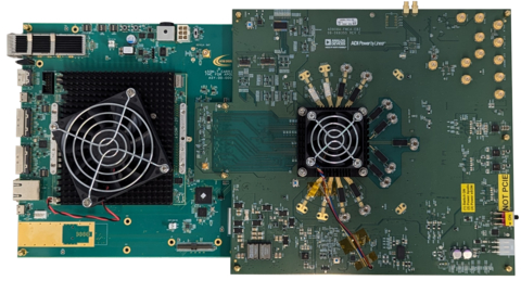 The eSOM7 wideband development platform for ADI Apollo MxFE® (AD9084 and AD9088) provides a quick evaluation and prototyping platform for Altera Agilex™ FPGA based wideband wireless solutions. Designers can leverage high-performance, wideband capabilities of ADI Apollo MxFE® devkits. (Photo: Business Wire)