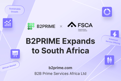 B2B Prime Services Africa Ltd has obtained a Financial Services Provider license from the South African Financial Sector Conduct Authority (FSCA). (Graphic: Business Wire)