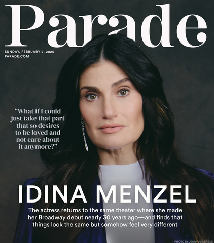 Idina Menzel graces the cover of Parade in an exclusive and intimate interview. (Photo: Business Wire)