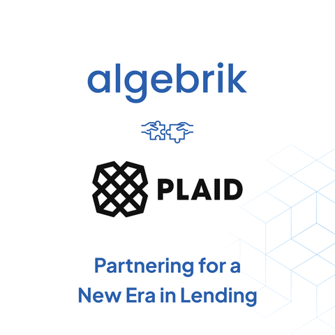 Algebrik and Plaid announce partnership to redefine lending. (Graphic: Business Wire)