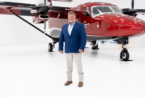 Rick Horwath, president and CEO, Air Bravo, with his new Cessna SkyCourier. (Photo credit: Textron Aviation)