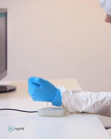 thumbnail Nymi Band authenticating a login through PPE. (Photo: Business Wire)