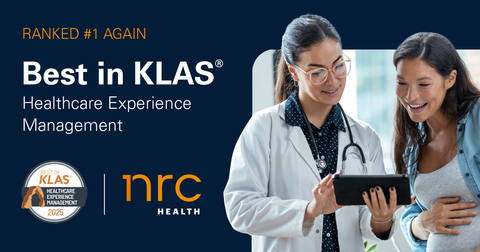 original NRC Health, a leader in advanced technology and data-driven insights to deliver Human Understanding across the healthcare ecosystem, has proudly announced its recognition as the recipient of the esteemed 2025 Best in KLAS Award for Healthcare Experience Management for the second time in three years. (Photo: Business Wire)