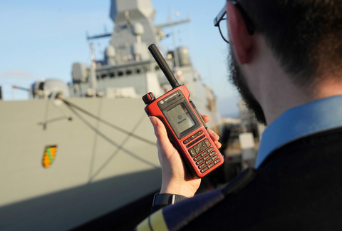 MTP8000Ex Series TETRA Portable Radio, from Motorola Solutions (Photo Credit: Motorola Solutions)