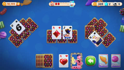 original Candy Crush Solitaire游戏画面(图示:King)