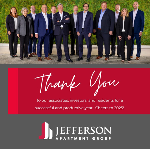 original Jefferson Apartment Group leadership extends thanks to those who helped make their first 15 years so successful. (Photo: Business Wire)