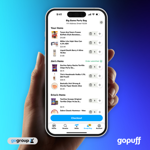 GoGroup makes coordinating group Gopuff orders simple, fast, and stress-free. (Photo: Business Wire)