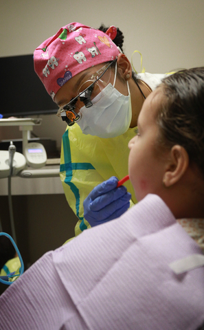 A participant receives a dental exam during the 2025 national kick-off event at Meharry Medical College School of Dentistry. (Photo: Business Wire)