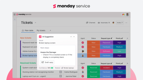 monday.com Announces Full Release of monday service, its AI Enterprise ...