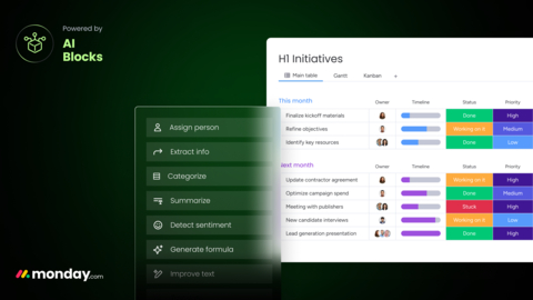 thumbnail monday.com's AI Blocks (Graphic: Business Wire)