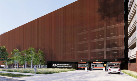 original A rendering of the new UIC parking garage, being developed by Hunt Development Group and Lincoln Property Company to support UIC and UI Health's growth while improving accessibility and traffic flow on the West Campus. (Photo: Business Wire)