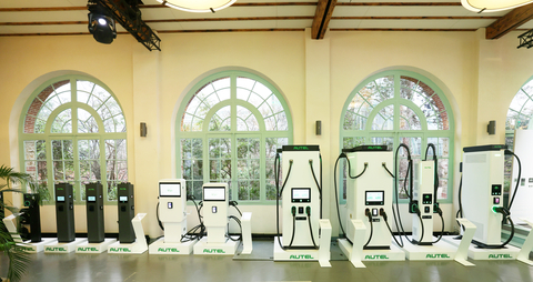 original Autel’s MaxiCharger AC and DC charging solutions on display (Photo: Business Wire)