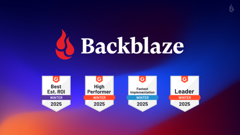 Backblaze was honored to be recognized in G2's Winter 2025 Report and earning over 15 badges in a variety of categories, including: Best Estimated ROI for Object Storage Solutions, High Performer for Storage Management, Fastest Implementation for Storage Management, and Leader for Online Backup and Disaster Recovery. (Graphic: Business Wire)