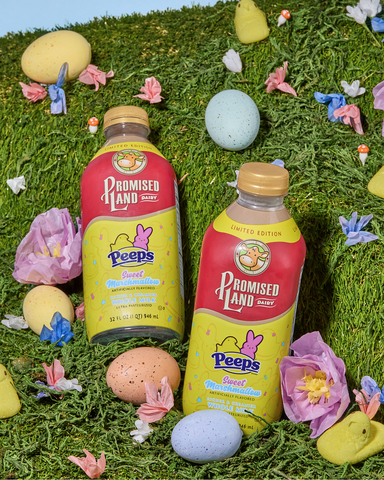 Promised Land Dairy is collaborating with perennial Easter favorite PEEPS® to introduce PEEPS® Sweet Marshmallow Milk. (Photo: Business Wire)