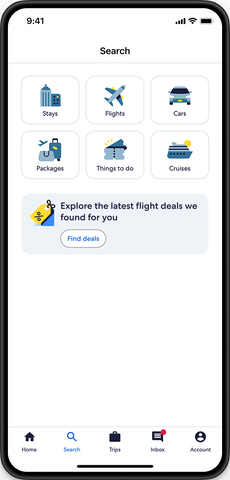 Expedia’s new money-saving tool for deal-seekers: Flight Deals is a new feature available exclusively on the app. Browse flight deals to anywhere, or filter by destination and travel date. Located in the app under the “Search” tab, Flight Deals offers an easy way to search for flights. (Graphic: Business Wire)