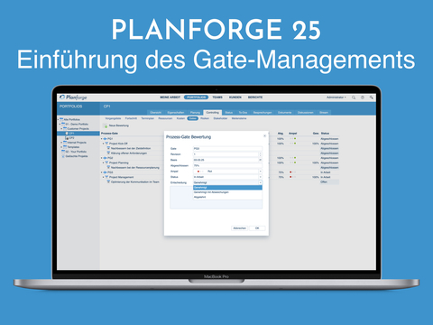 Planforge 25: Neue Gate-Management-Option ermöglich nahtloses Tracking des Produktreifegrads. (Grafik: Business Wire)