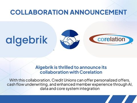 Algebrik and Corelation announce integration agreement (Graphic: Business Wire)