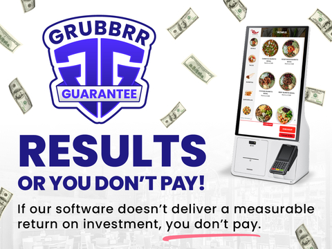 original GRUBBRR Guarantee 's results. If the software doesn't deliver a measurable ROI, brands do not pay. (Graphic: Business Wire)