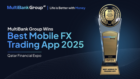 original MultiBank Group Wins Best Mobile FX Trading App at Qatar Financial Expo 2025 (Graphic: Business Wire)